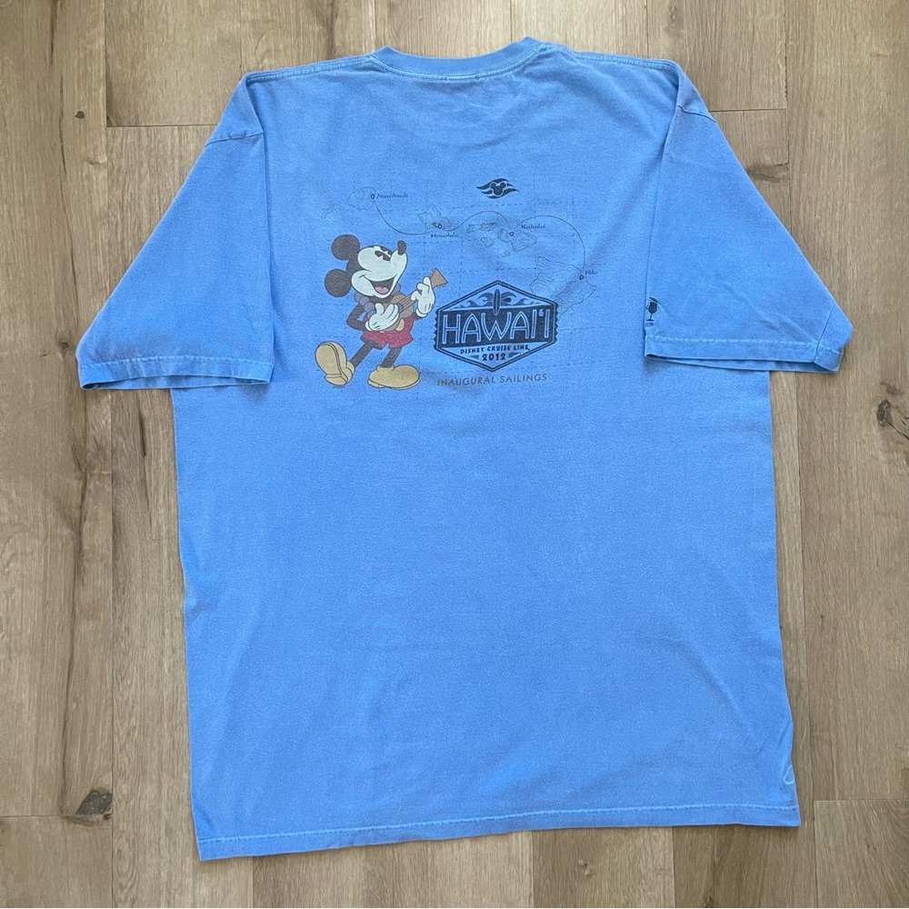 Vintage 2012 Y2K Disney cruise Hawaii inaugural sailing Mickey Mouse t